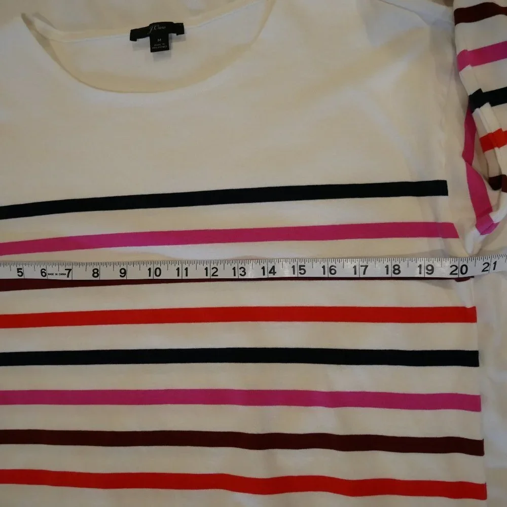 J.Crew Women's Striped Boatneck Cotton Tunic Top Size MEDIUM